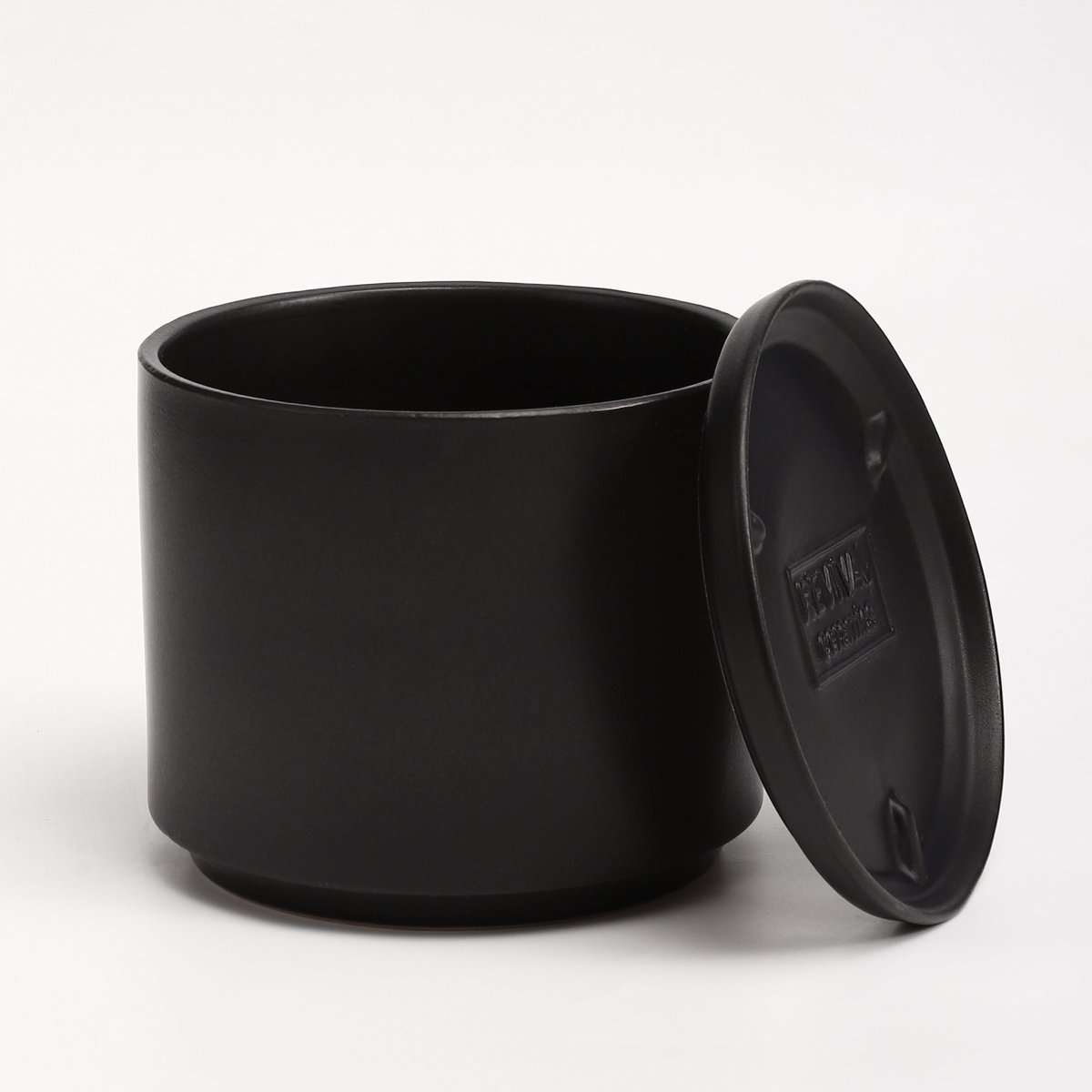 The Ceramic Cylinder Planter with Saucer, 2nd Generation - Ed's Plant Shop