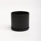 The Ceramic Cylinder Planter with Saucer, 2nd Generation - Ed's Plant Shop
