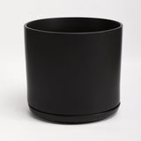 The Ceramic Cylinder Planter with Saucer, 2nd Generation - Ed's Plant Shop