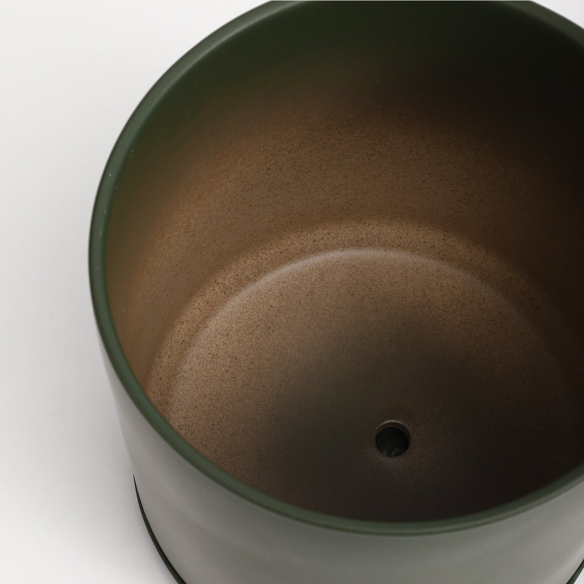 The Ceramic Cylinder Planter with Saucer, 2nd Generation - Ed's Plant Shop