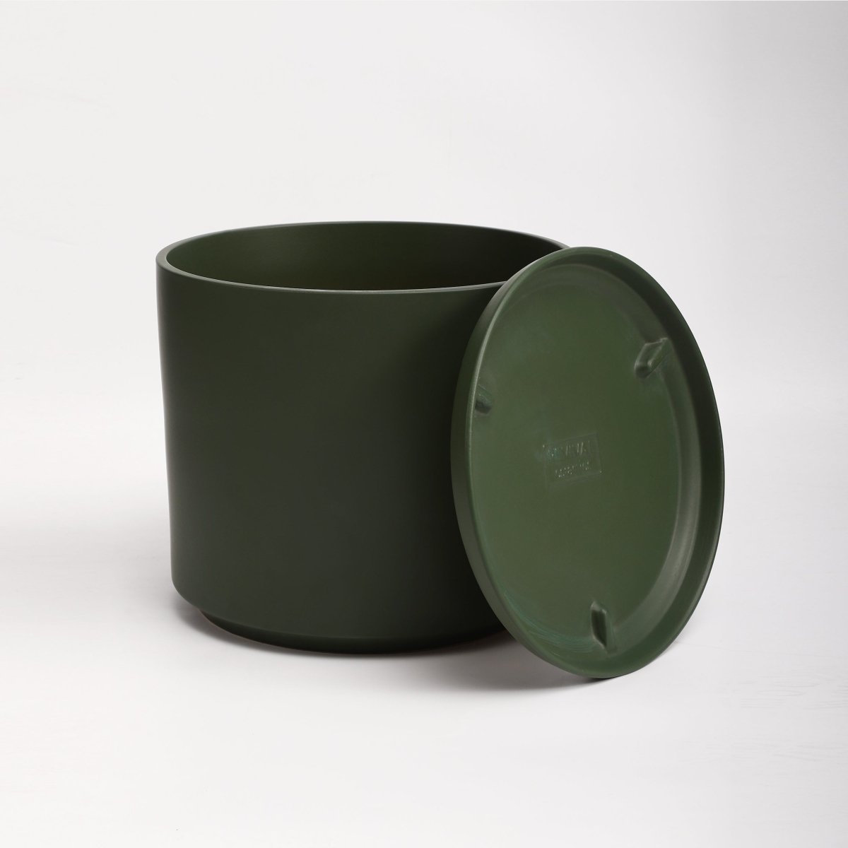 The Ceramic Cylinder Planter with Saucer, 2nd Generation - Ed's Plant Shop