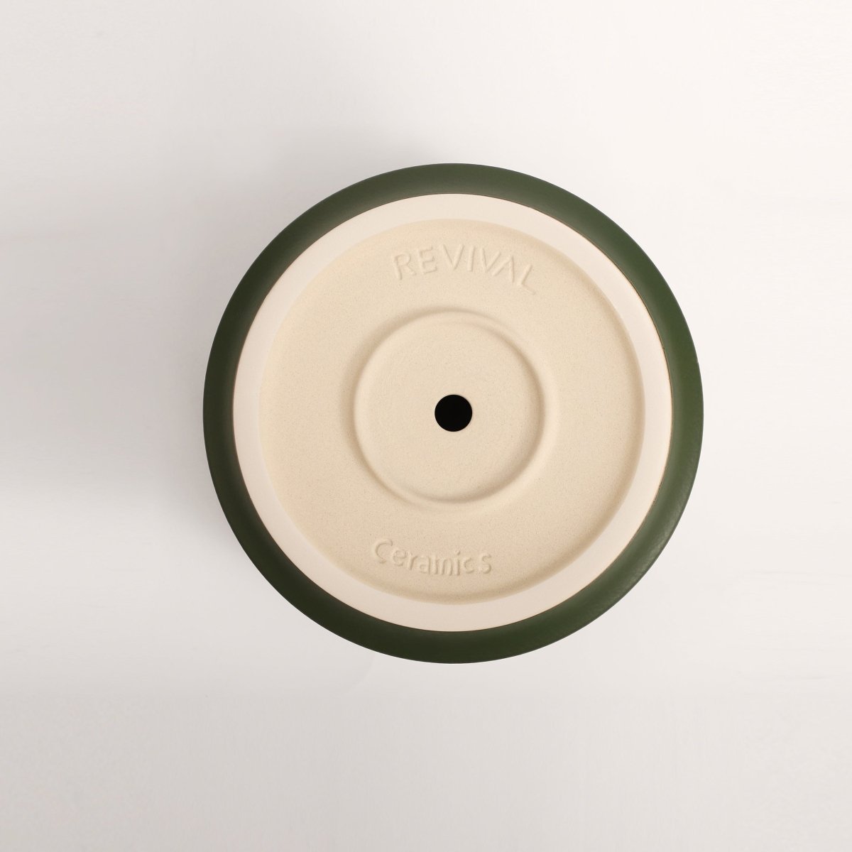 The Ceramic Cylinder Planter with Saucer, 2nd Generation - Ed's Plant Shop
