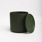 The Ceramic Cylinder Planter with Saucer, 2nd Generation - Ed's Plant Shop