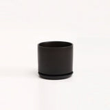 The Ceramic Cylinder Planter with Saucer, 2nd Generation - Ed's Plant Shop