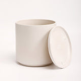 The Ceramic Cylinder Planter with Saucer, 2nd Generation - Ed's Plant Shop