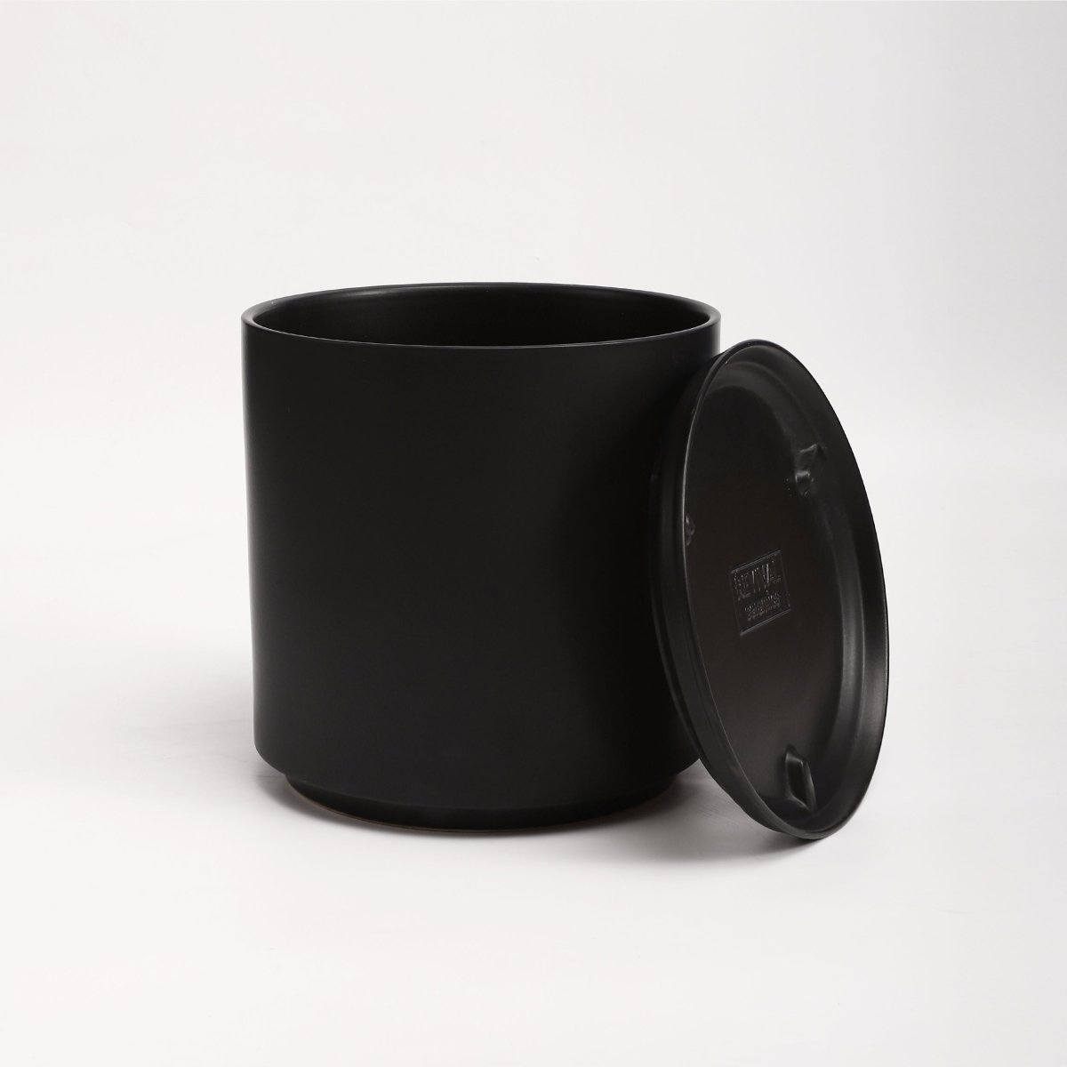 The Ceramic Cylinder Planter with Saucer, 2nd Generation - Ed's Plant Shop