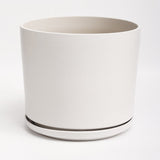 The Ceramic Cylinder Planter with Saucer, 2nd Generation - Ed's Plant Shop
