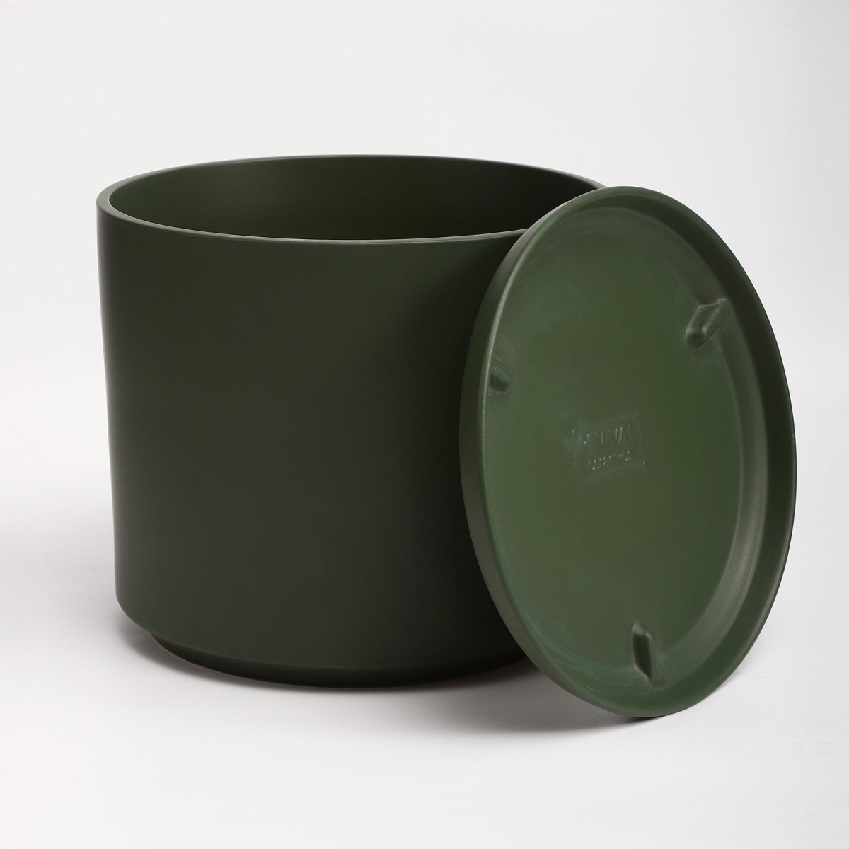 The Ceramic Cylinder Planter with Saucer, 2nd Generation - Ed's Plant Shop
