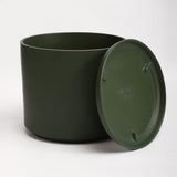 The Ceramic Cylinder Planter with Saucer, 2nd Generation - Ed's Plant Shop