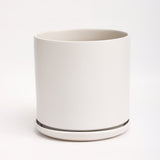 The Ceramic Cylinder Planter with Saucer, 2nd Generation - Ed's Plant Shop