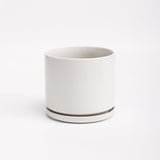 The Ceramic Cylinder Planter with Saucer, 2nd Generation - Ed's Plant Shop