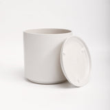 The Ceramic Cylinder Planter with Saucer, 2nd Generation - Ed's Plant Shop