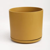 The Ceramic Cylinder Planter with Saucer, 2nd Generation - Ed's Plant Shop