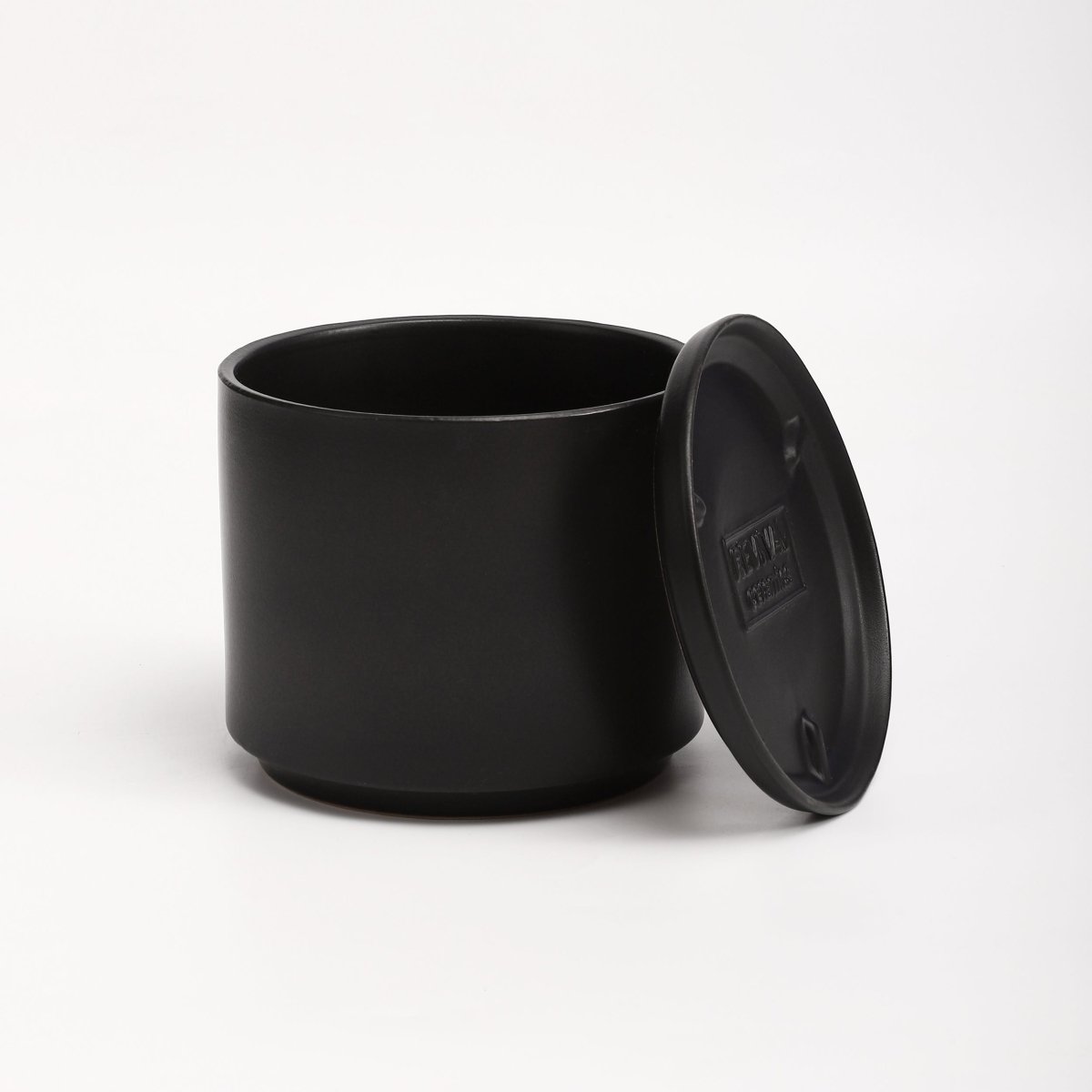 The Ceramic Cylinder Planter with Saucer, 2nd Generation - Ed's Plant Shop