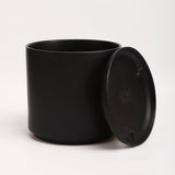 The Ceramic Cylinder Planter with Saucer, 2nd Generation - Ed's Plant Shop