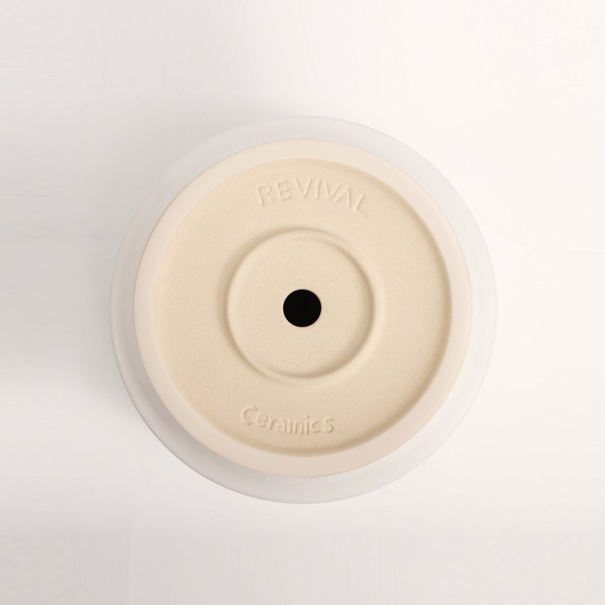 The Ceramic Cylinder Planter with Saucer, 2nd Generation - Ed's Plant Shop