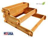 Timberlane Gardens Raised Garden Bed Kit 3 Tiered (1x3 2x3 3x3) Select Cedar Elevated Planter - Ed's Plant Shop