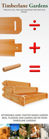 Timberlane Gardens Raised Garden Bed Kit 3 Tiered (1x3 2x3 3x3) Select Cedar Elevated Planter - Ed's Plant Shop