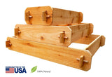 Timberlane Gardens Raised Garden Bed Kit 3 Tiered Pyramid (1x3 2x3 3x3) Select Cedar Elevated Planter - Ed's Plant Shop