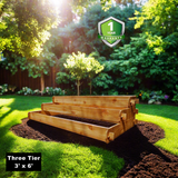 Timberlane Gardens Raised Garden Bed Kit Large 3 Tiered (1x6 2x6 3x6) Select Cedar Elevated Planter - Ed's Plant Shop
