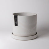 Upcycled Signature Stone Planter Pot & Saucer 4 Inch - Ed's Plant Shop