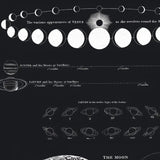 Vintage - Style Astronomy Moon Map and Venus Art Print - Ed's Plant Shop