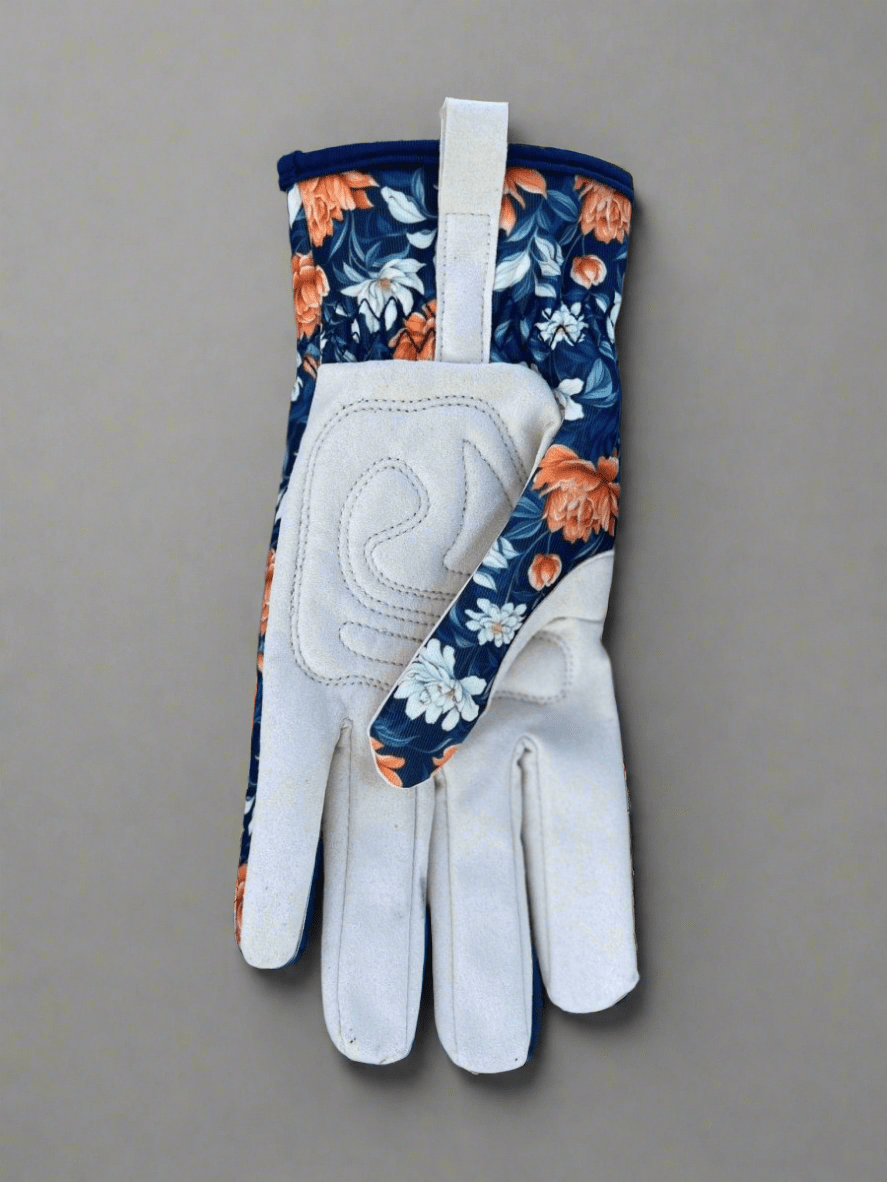 Women’s Floral “Olivia” Garden & Project Gloves – Reinforced Cotton Twill & Spandex - Ed's Plant Shop