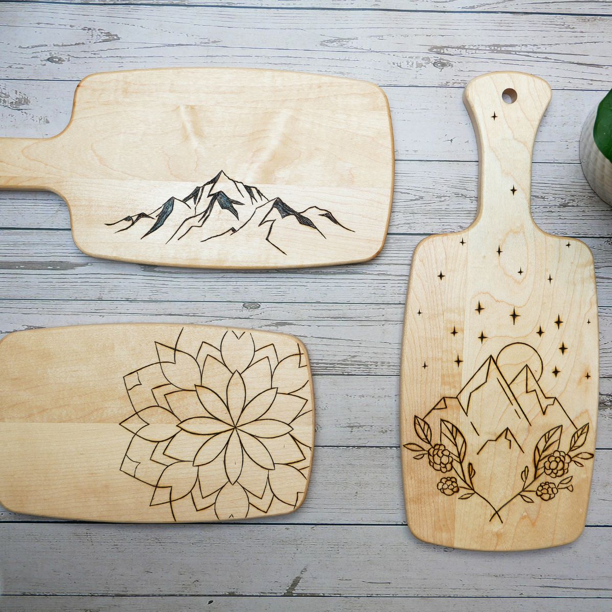 Wood Burned Cutting Board Kit - Ed's Plant Shop