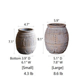 Yukun Tribal Design Stoneware Planter - Various Sizes - Ed's Plant Shop