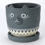 Black Cat Planter - Cement - Ed's Plant Shop