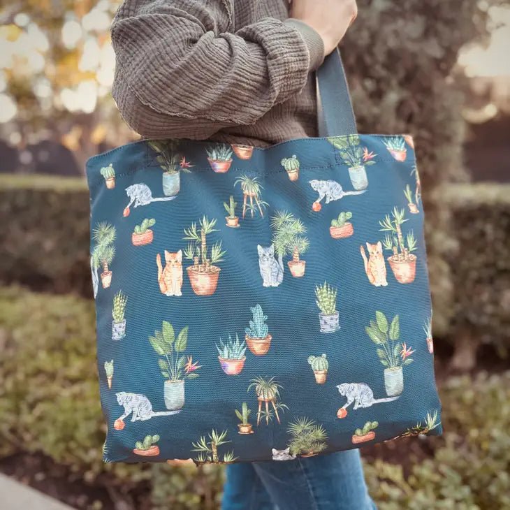 Cats and Plants Tote Bag - Ed's Plant Shop