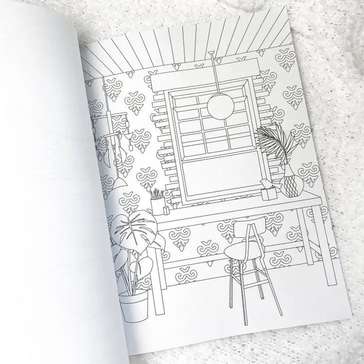 Cozy Interiors Coloring Book - Ed's Plant Shop