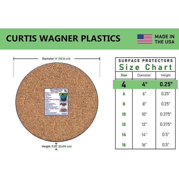 Curtis Wagner Plastics Cork Plant Mat - Ed's Plant Shop