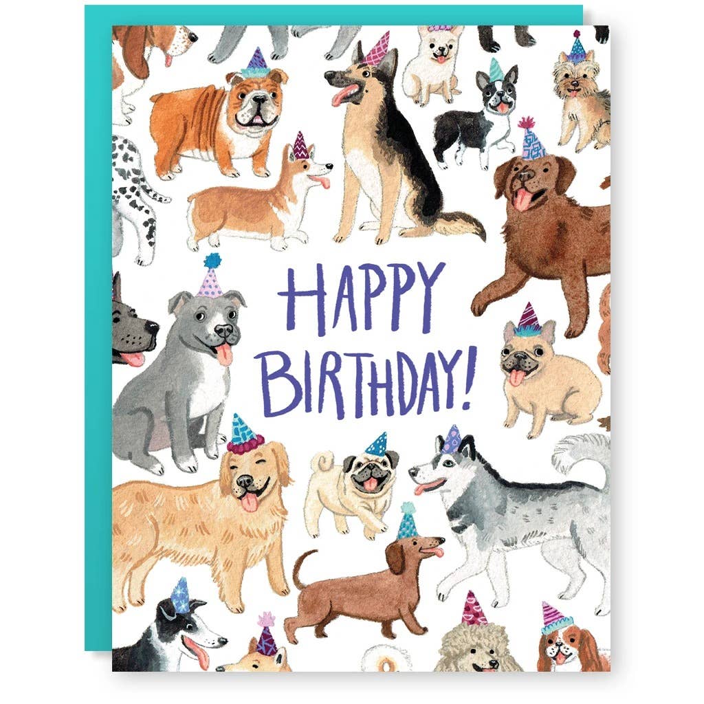 Dogs Birthday Card - Ed's Plant Shop