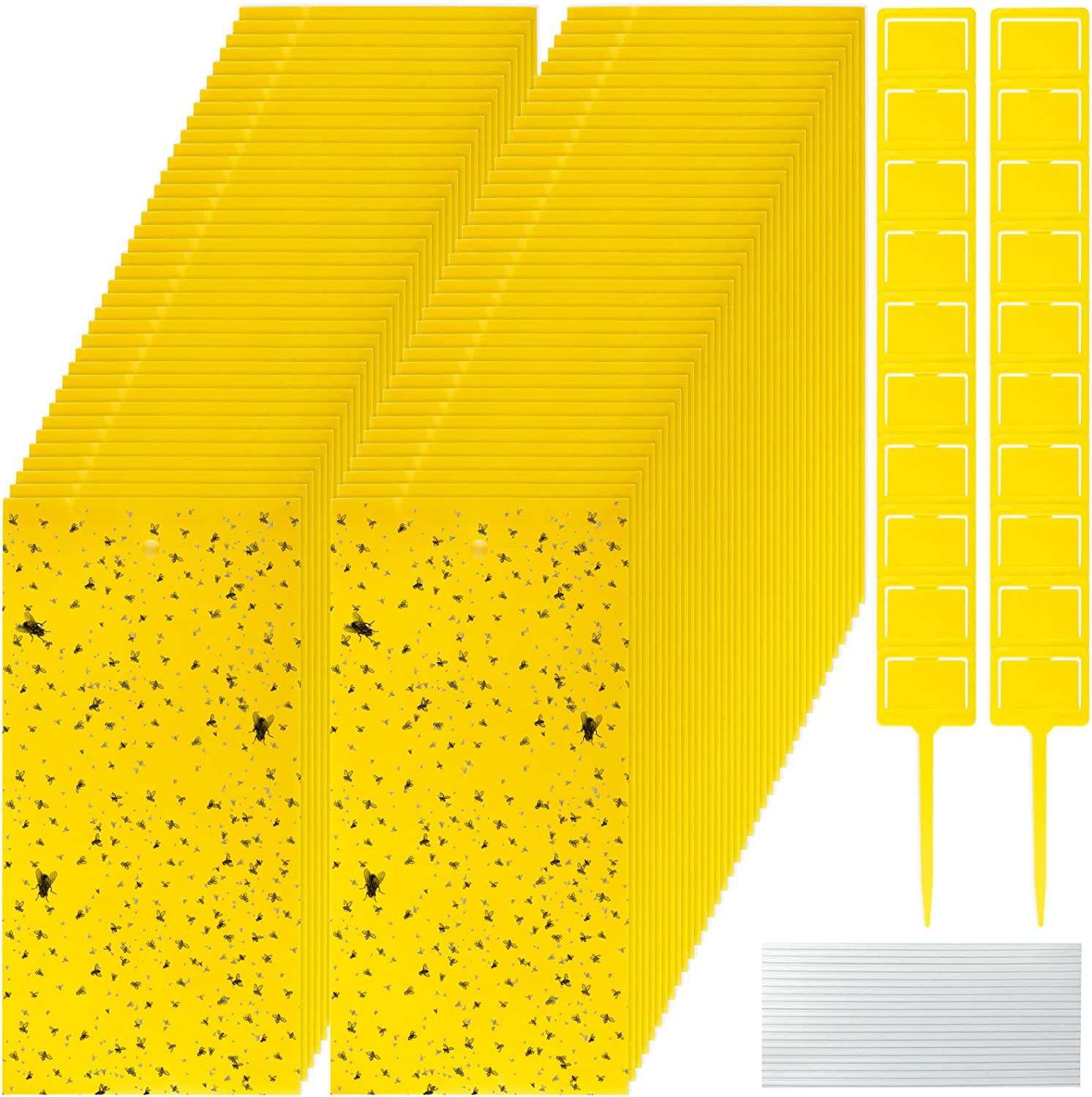 60 Pack Yellow Sticky Traps for Gnats Fruit Fly Traps for Indoors, Fungus  Gnat Traps for House Indoor Fly Paper Indoor for Gnats Killer Indoor Trap