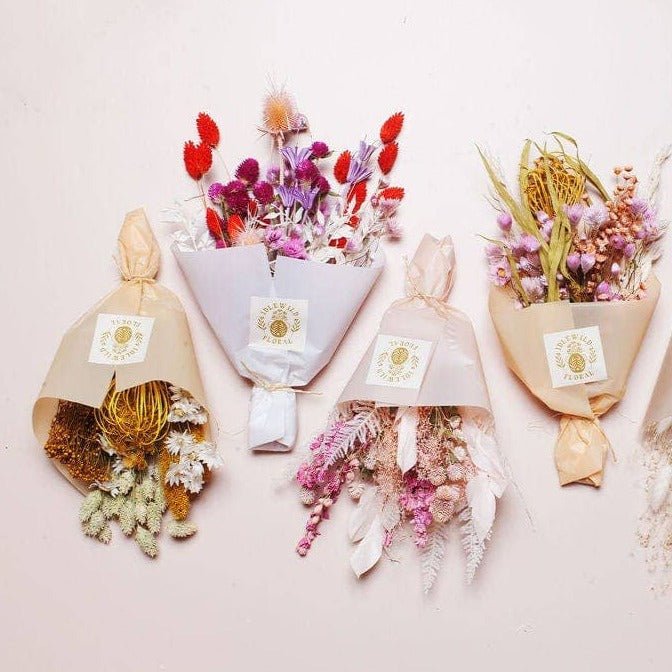 Dried Flower Bundle- Candy Hearts Bouquet Petite - Ed's Plant Shop