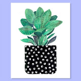 Half-Moon Houseplant Print - Ed's Plant Shop