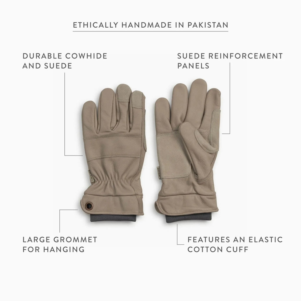 Kunar Suede Utility Garden Glove: Brown - Ed's Plant Shop