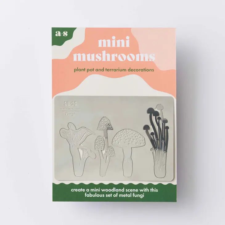 Mini Mushroom, Terrarium Decor - Steel - Ed's Plant Shop