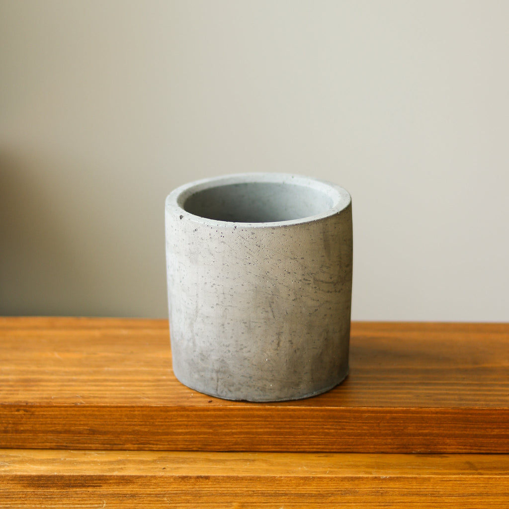 Modern Concrete Planter by the plant gays - Dark Gray - 4.72-Inches - Ed's Plant Shop