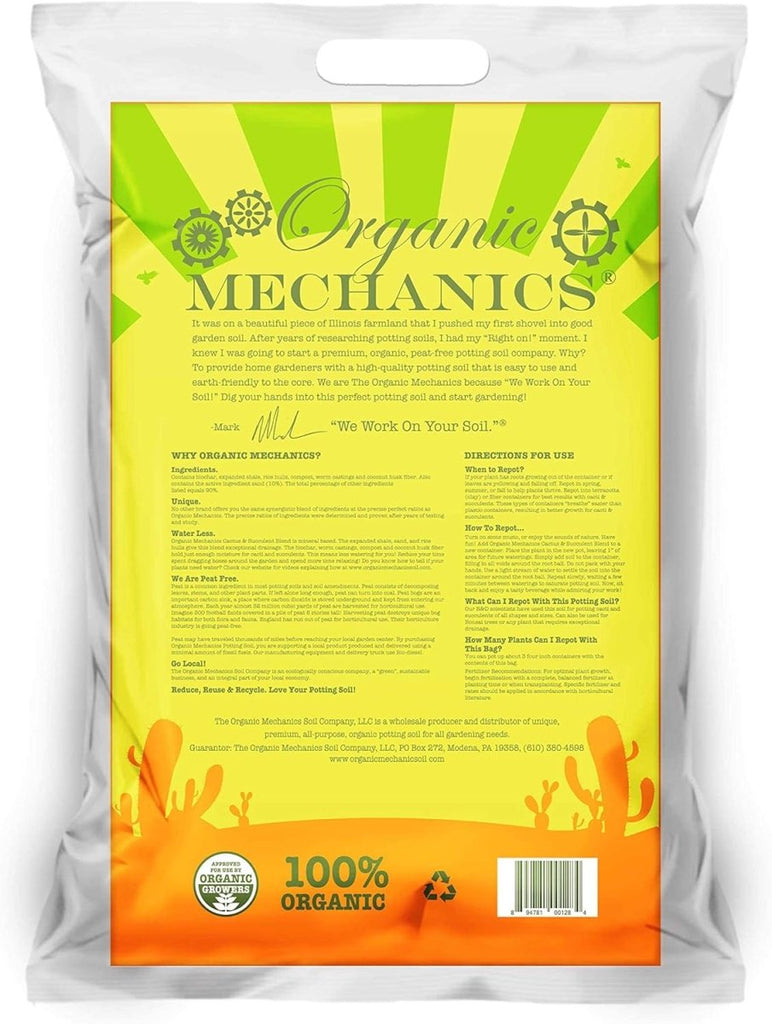 Organic Mechanics Cactus & Succulent Blend - 8 Dry Quarts - Ed's Plant Shop