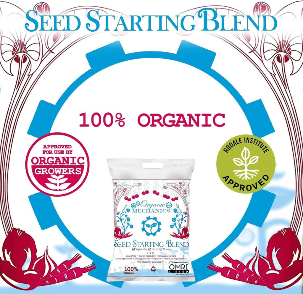 Organic Mechanics Seed Starting Blend - 8 Dry Quarts - Ed's Plant Shop