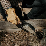 Oversized Garden Scoop with Walnut Handle - Ed's Plant Shop