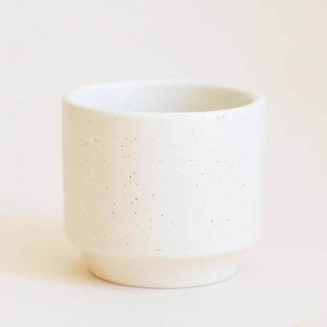 Parker Pot - Vintage White Speckle - Ed's Plant Shop