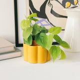 Paula Self Watering Planter Pot - Mustard Yellow - Ed's Plant Shop