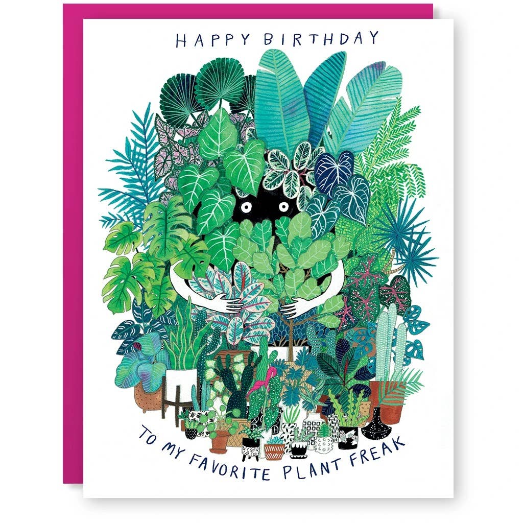 Plant-Themed Birthday Card - Plant Freak - Ed's Plant Shop