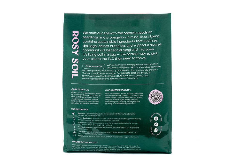 Rosy Soil Organic Seedling & Propagation Mix 8qt. - Ed's Plant Shop