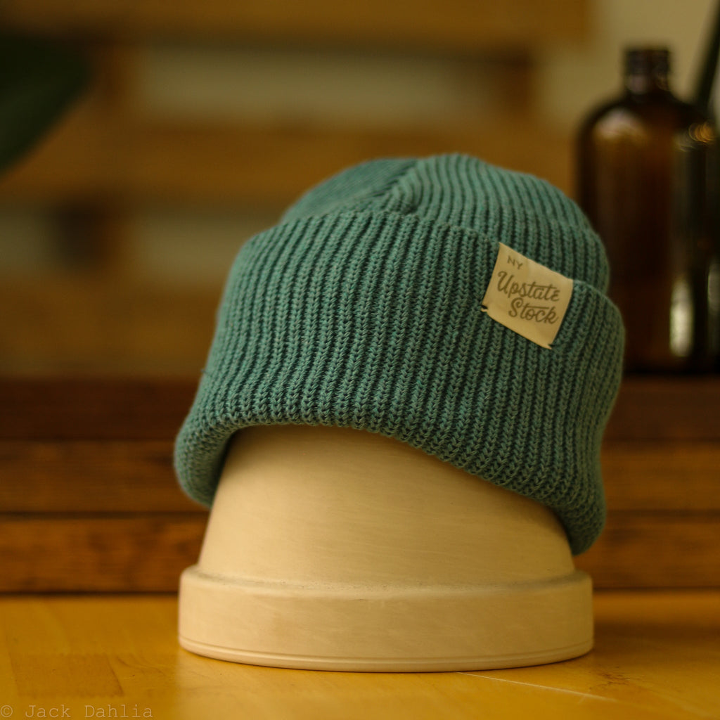 Seafoam Recycled Cotton Watchcap - Teal - Ed's Plant Shop
