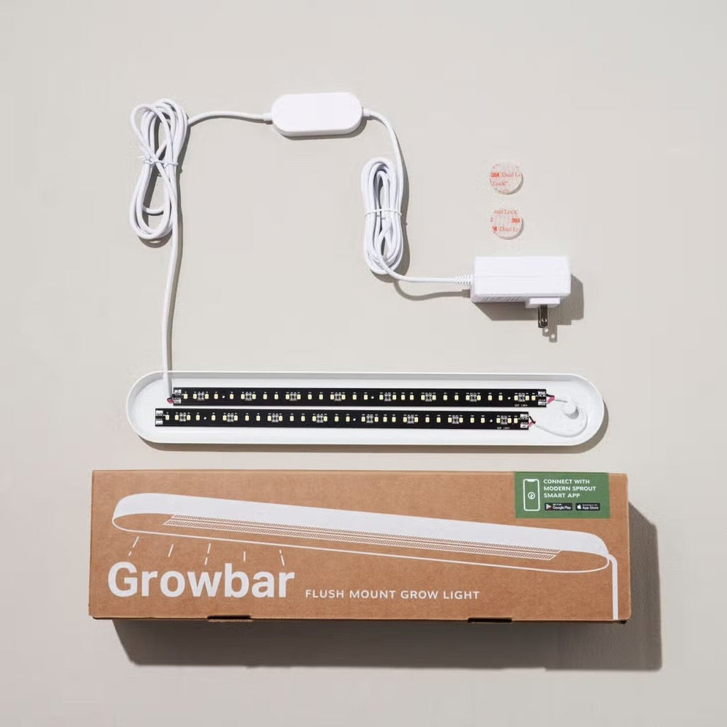 Smart LED Growbar in Matte White by Modern Sprout - Ed's Plant Shop