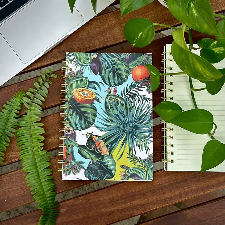 Spiral Lined Notebook - Tropical Plants - Ed's Plant Shop